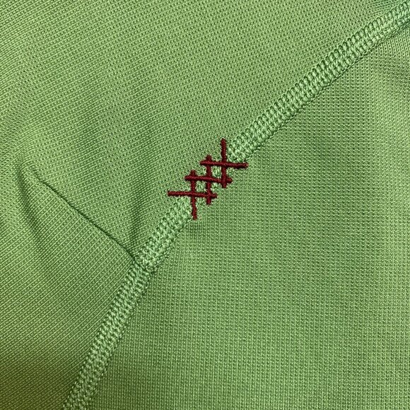 Rhone Polo Shirt Mens L Green Tech Stretch Reg Fit Collared Golf - Picture 7 of 12